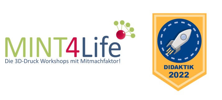 Das MINT4Life-Logo und das Logo der MINT-Rakete Didaktik 2022 nebeneinander